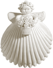 Flower Basket Angel, Porcelain Angels and Ornaments - Margaret Furlong Designs Easter Gifts